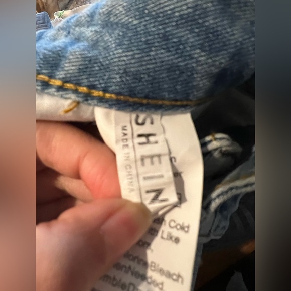 Shein High Rise Denim Shorts Size Medium - Picture 7 of 9